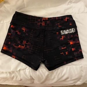 Savage Barbell Booty Shorts - Ember